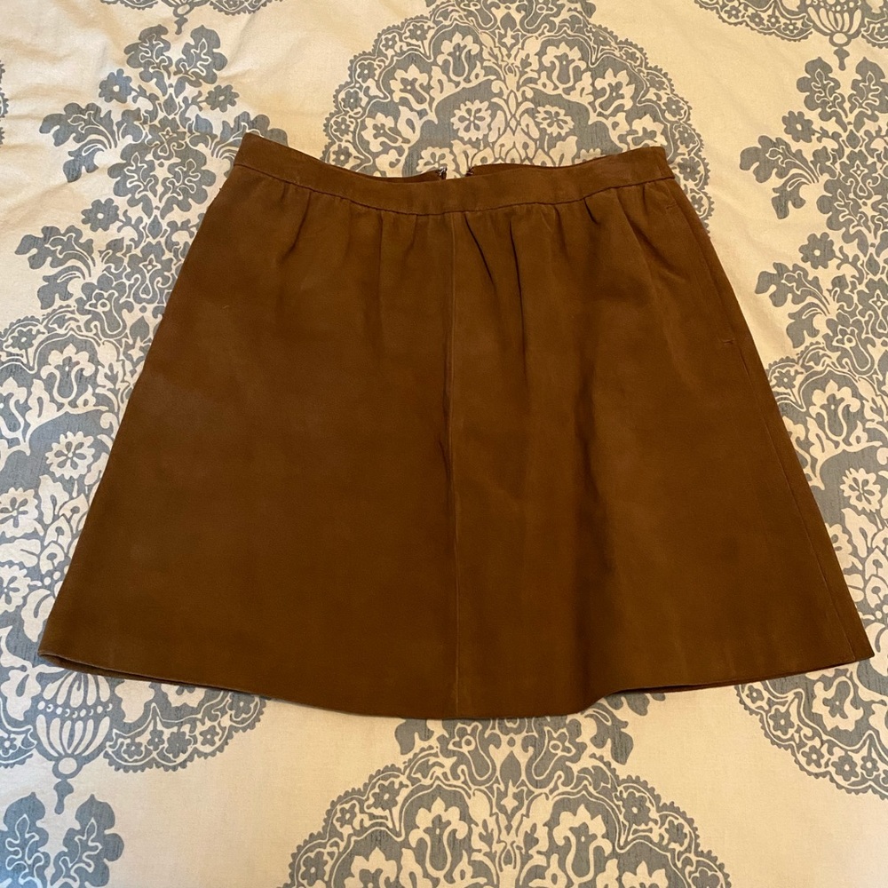 GAP 100% genuine leather suede skirt